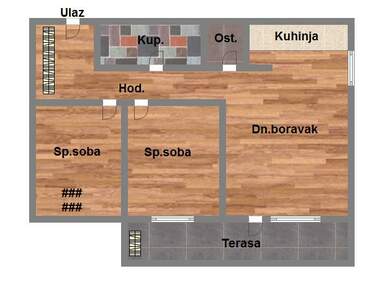 Dvoiposoban stan, Novi Sad, Stari Majur, prodaja, 56m2, 109400e, id1058486