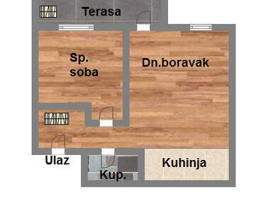 Dvosoban stan, Novi Sad, prodaja, 44m2, 117140e, id1094780