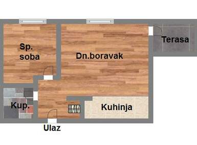 Dvosoban stan, Novi Sad, prodaja, 46m2, 123590e, id1094783