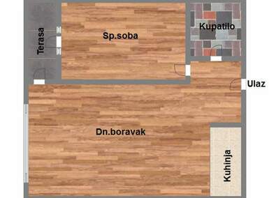 Dvosoban stan, Novi Sad, Petrovaradin, prodaja, 42m2, 90610e, id1134683