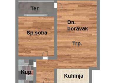 Dvosoban stan, Novi Sad, Telep, prodaja, 44m2, 110300e, id1144350