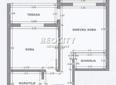 Dvosoban stan, Beograd, Mirijevo I, prodaja, 46m2, 85700e, id1200711