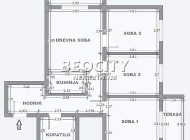 Cetvorosoban stan, Beograd, Mirijevo I, prodaja, 73m2, 135700e, id1203540