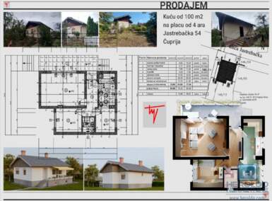 Kuca, Ćuprija, prodaja, 111m2, 53000e, id1048196