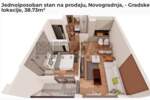 Jednoiposoban stan, Sokobanja, Soko banja, prodaja, 38m2, 92960e, id1251127