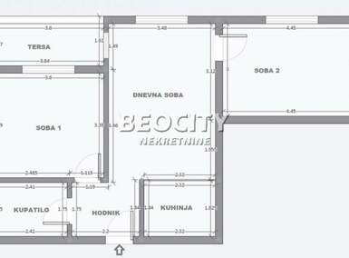 Trosoban stan, Beograd, Mirijevo I, prodaja, 59m2, 109150e, id1256335