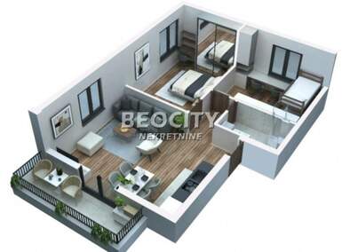 Trosoban stan, Beograd, Voždovac, prodaja, 61m2, 124500e, id1278719