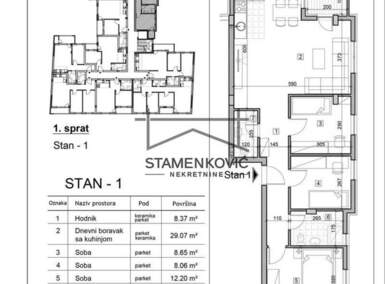 Troiposoban stan, Temerin, centar, prodaja, 78m2, 110620e, id819618