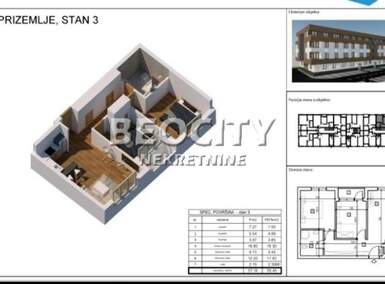 Trosoban stan, Novi Sad, Adice, prodaja, 57m2, 103460e, id1336667