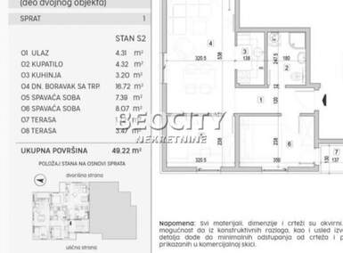 Trosoban stan, Novi Sad, Adice, prodaja, 50m2, 87500e, id1336674